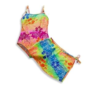 Pink Lemonade - Girls Plus Size One Piece Bathing Suit, Multi