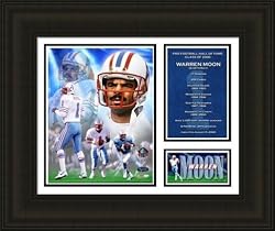 Edmonton Oilers Framed Warren Moon 2006 Hall of Fame Milestones and Memories NHL Hockey