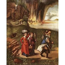 Durer - Lot Fleeing with his Daughters from Sodom - Hand Painted - Wall Art Decor
