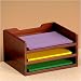 3 Piece Cherry Desk Top Organizer Set By NPSG Office Products
