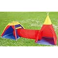 Kinder Indianerzelt Spielzelt Kinderzelt Zelt + Tunnel