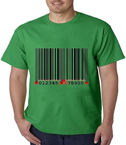 Micky Studio Art Barcode Outstanding Quality Sofe Cotton Fabric Classic Fahion Graphic Print Short Sleeve mens T-shirt Size XXXL