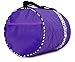 Lil Princess Girl's Quilted Nylon Dance Duffel Bag, Purple with Zebra Bow