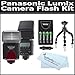 Flash Kit For Panasonic Lumix DMC-GH2 16.05 MP Live Includes Vivitar DF-293 TTL LCD Bounce Zoom Swivel DSLR AF Flash w/LCD Display Includes Flash Diffuser 4AA High Capacity Rechargeable NIMH Batteries And AC/DC Rapid Charger + Gripster Tripod + Butterf