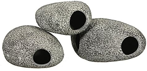 Ceramic Rock Cave Stone Decoration For Cichlids Fish Tank S/M/L.