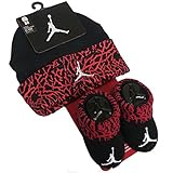 NIKE ナイキ JORDAN BRAND ジョーダンブランド 海外限定 ベビー ビニー ソックス 2点セット 0-6ヵ月 ブラック/レッド [並行輸入品]