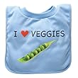 Green Sprouts Eco-friendly  Favorite Food Bib, Light Blue Veggies