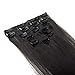 Emosa Clip in Remy Human Hair Extensions Off Black 7pcs 70g