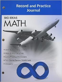 BIG IDEAS MATH: Record & Practice Journal Blue/Course 3: HOLT MCDOUGAL
