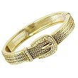 Goldtone with Rhinestones Metal Buckle Bangle Bracelet Fashion Jewelry