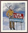 Big Texan Steakhouse Sign, Amarillo, Texas Photograph - Beautiful approx. 24x28-inch Framed & Matted Photographic Print by Carol M. Highsmith