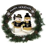 New Orleans Saints Team Snowman Wreath
