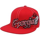 Top of the World Georgia Bulldogs Red Saga Flat Brim One-Fit Hat