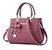 Dreubea Womens Handbag Tote Shoulder Purse Leather Crossbody Bag Rubber Pink