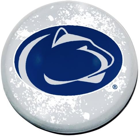 NCAA Penn State Nittany Lions mascot in 2" crystal magnetized paperweight with Colored Window Gift Box