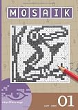 Produkt-Bild: Mosaik-R&auml;tsel 01: Schwierigkeitsgrad: leicht/mittel. R&auml;tsel f&uuml;rs Auge 128 S. 17 cm 114g, in deutscher Sprache