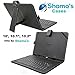 Shamo's Keyboard Case for 10.1 Inch Tablet Google Android Black Leather Keyboard Case Micro USB Tablet Pc Allwinner Android 10 Great Pu Material Soft and Comfortable Qwerty Keyboard Quiet Keystrokes [ Shamo's Authorized Seller]