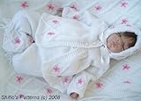 Lily Flower Matinee Set & Blanket Baby Knitting Pattern 85 UK