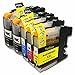 YoYoink Compatible Printer Ink Cartridges Replacement for Brother LC 103 LC103 LC-103 (2 Black 1 Cyan 1 Magenta 1 Yellow; 5 Pack)