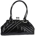 Jane Shilton Ivy Medium Patent Stitch Detail Frame HandBag