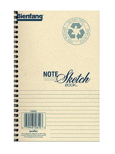 Bienfang Note Sketch Book horizontal format 8 in. x 5 1/2 in. [PACK OF 3 ]