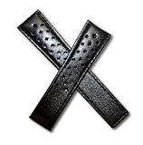 Black Sports perforated leather strap to fit TAG Heuer Monaco & Targa Florio models starting CW21-, CX21- & WW21-.