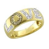  : 14k White Gold Anniversary White and Chocolate Brown Diamond Ring / Band, Size 7 (HI, SI-I, 0.23 carat)
