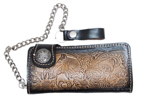 WITH SNAP CLOSES BIKER / TRUCKER CLUTCH WALLET WITH COMPLIMENTARY