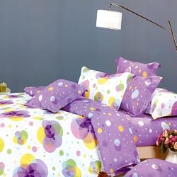 Blancho Bedding - [Pink Purple Neon] 100% Cotton Comforter Cover/Duvet Cover Combo