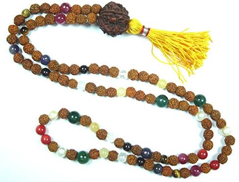 Yoga Prayer Beads Meditation Japamala Rudraksha Navgraha Healing Mala - Remove Obstacles