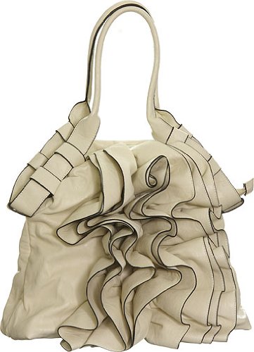 Opulent Ruffle Large Tote or Black