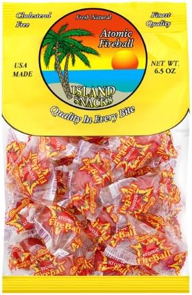 Island Snacks Atomic Fire Balls Candy, 6-Ounce (Pack of 36)