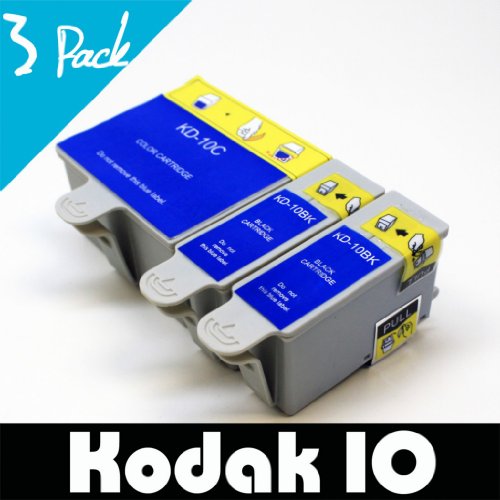 3 Pk Kodak #10 10 Black & Color Printer Ink Cartridges for Easyshare 5100 5300 5500 ESP 3 5 7 9 3250 5250 6150 7250 9250 On Sale