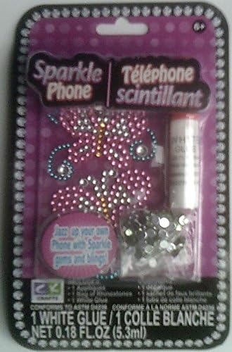 Pink Rhinestone Bling Cell Phone, Glasses - Peace Sign, Heart