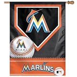 MLB Miami Marlins 27-by-37 Inch Vertical Flag