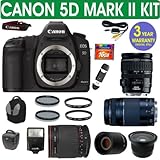 BRAND NEW CANON EOS 5D MARK II + CANON 28-135mm IS LENS + CANON 75-300mm ZO ....