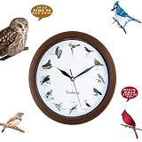 SINGING BIRD WALL CLOCK (FEATURES 12 OF THE MOST POPULAR NORTH AMERICAN BIRD SONGS!)