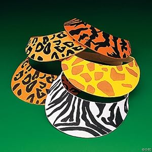 Foam Animal Print Safari Visors (1 dz)