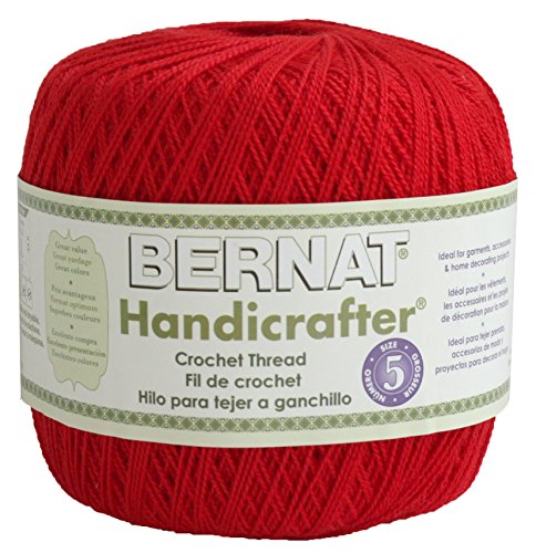 Bernat handicrafter crochet thread, solid, 3 ounce, per…