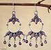 Amethyst earrings, 'Purple Chandeliers'