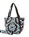 Belvah Damask Canvas Round Large Blue and Brown Diaper Bag