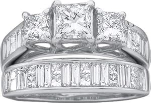 Gold and Diamonds PCLC1011-W 1.90CT-DIA 0.50CT-CPR BRIDAL SET- Size 7