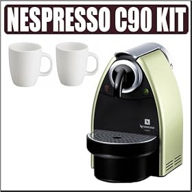 Nespresso D90 Essenza Coffeemaker Gold With Glass Set by Nespresso