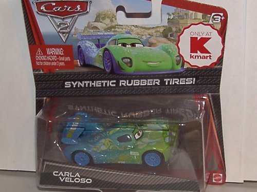 2011 DISNEY PIXAR MOVIE CARS SERIES 2 Exclusive CARLA VELOSO CAR WITH RUBBER TIRES