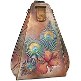 Anuschka Backpack - Premium Peacock Flower Backpack Handbags