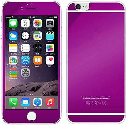 Heast(TM) For apple Iphone 6 4.7inch Screen Protector,ucanfix Electroplating Mirror Effect Front &amp; Back Tempered Glass Screen Protector for Iphone 6 4.7 Inch (Purple)