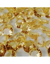 Diamond Confetti Table Decoration - Table Confetti 1000 Pieces - 12mm Large - Gold