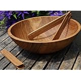 Extra Large Handmade Wood Salad Bowl