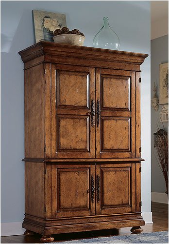 Hooker Furniture 327-10-408 Summit Ridge 53" W Computer Cabinet in Medium Antique