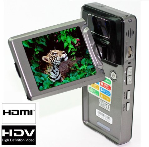 SVP T200-Black 1280x720p True HD Camcorder with 2.5 Flip LCD